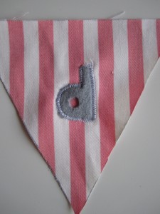 Sewn on letter
